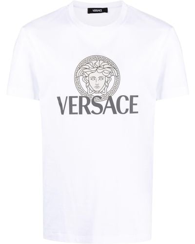 Versace T-Shirt With Medusa Head Print - White