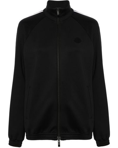 Moncler Logo-appliqué Zip-up Jacket - Women's - Elastane/polyester - Black
