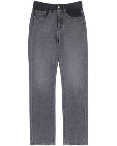 MM6 by Maison Martin Margiela Two-tone Straight-leg Jeans - Grey