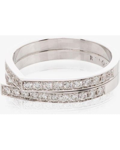 Repossi 18k Gold Antifer Diamond Ring - White