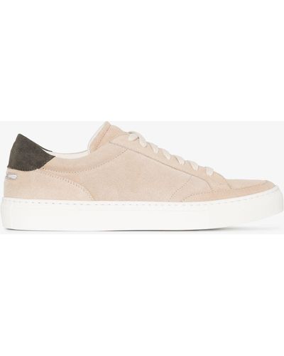 Unseen Neutral Helier Suede Trainers - Natural