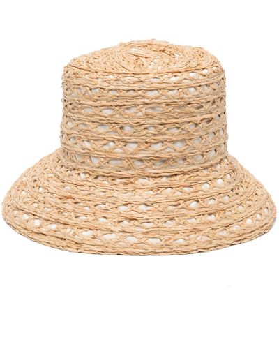 Gigi Burris Millinery Neutral Ida Raffia Bucket Hat - Women's - Straw/cotton - Natural