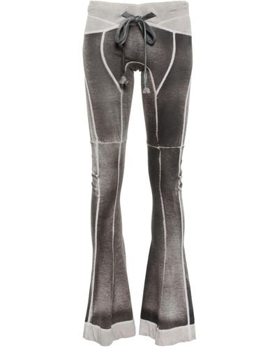 KNWLS Raze Panelled Flared Trousers - Grey