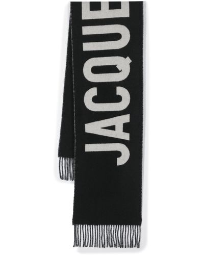 Jacquemus L'echarpe Logo-jacquard Scarf - Black