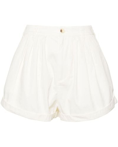 Doen Dôen - Paige Cotton Mini Shorts - White
