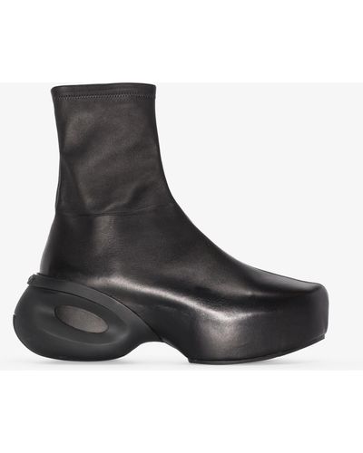 Givenchy G Clog Leather Ankle Boots - Black