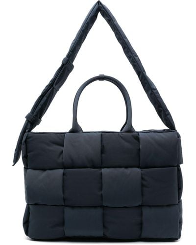 Bottega Veneta Black Padded Tech Arco Tote Bag - Men's - Recycled Polyester - Blue