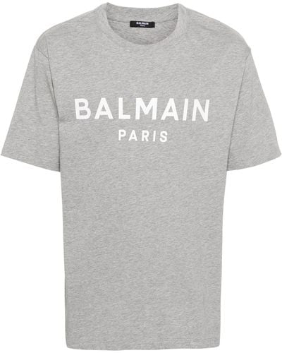 Balmain Logo-print T-shirt - Grey