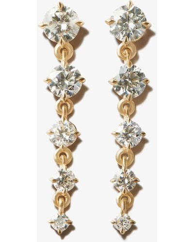 Lizzie Mandler 18k Yellow Éclat Diamond Drop Earrings - Metallic