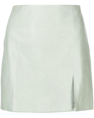 Rejina Pyo Della Faux Leather Miniskirt - Green