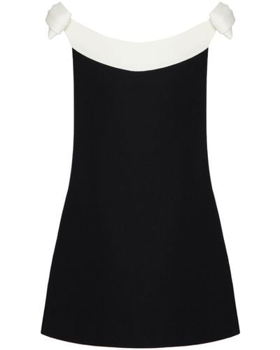 Valentino Garavani Crepe Couture Mini Dress With Bows - Black