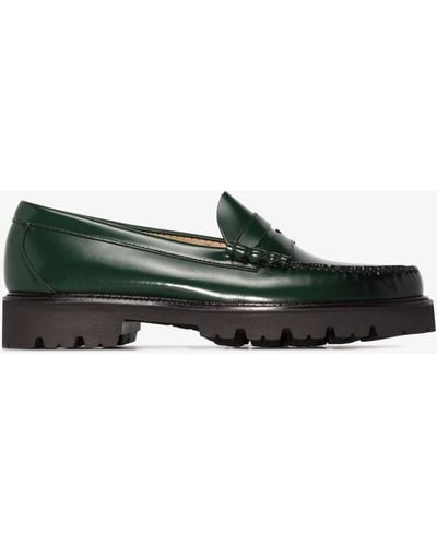G.H. Bass & Co. Exclusive Weejuns Super Lug Leather Loafers - Green