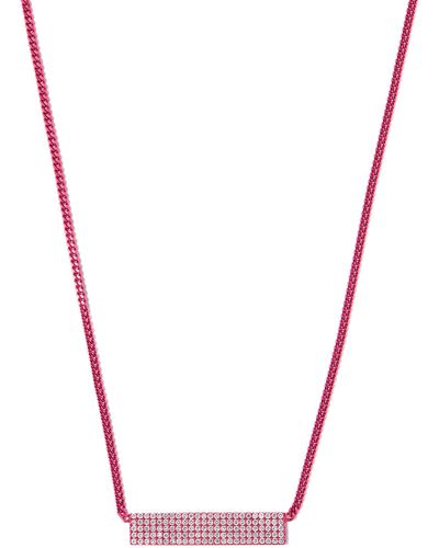 Eera Eéra - 18k White Gold Long Beach Diamond Necklace - Pink