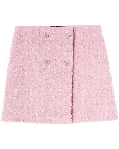 Versace Tweed Mini Skirt - Pink