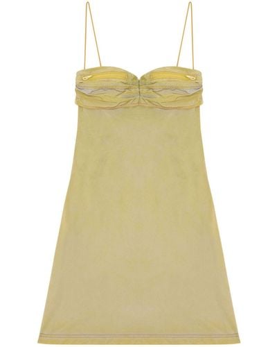DIESEL D-ouchy Sleeveless Mini Dress - Women's - Polyamide/cotton - Yellow