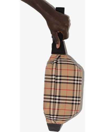 Burberry Neutral Vintage Check Cross Body Bag - Men's - Calf Leather/cotton/polyesterpolyamide - Multicolour
