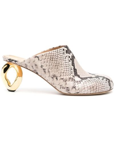 JW Anderson Chain Heel 80mm Mules - White