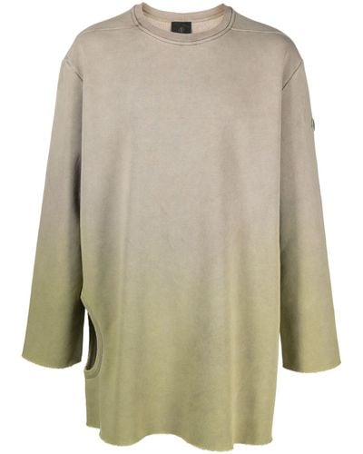 Moncler Moncler + Rick Owens - Green Acid Degradé Cut-out Sweater - Men's - Cotton/polyester - Natural