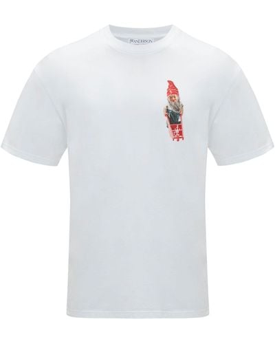 JW Anderson Gnome-print Cotton T-shirt - White