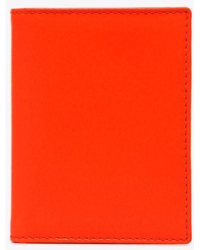 Comme des Garçons Orange Super Fluo Leather Card Holder