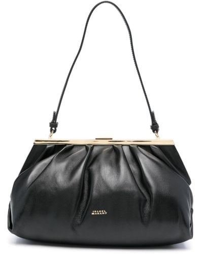 Isabel Marant Leyden Leather Shoulder Bag - Black