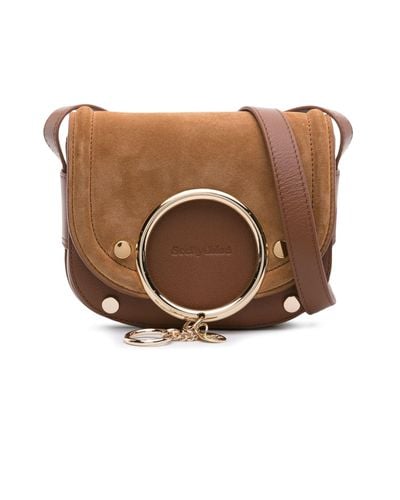 See By Chloé Mara Suede Cross Body Bag - Women's - Calf Suede/calf Leather - Brown