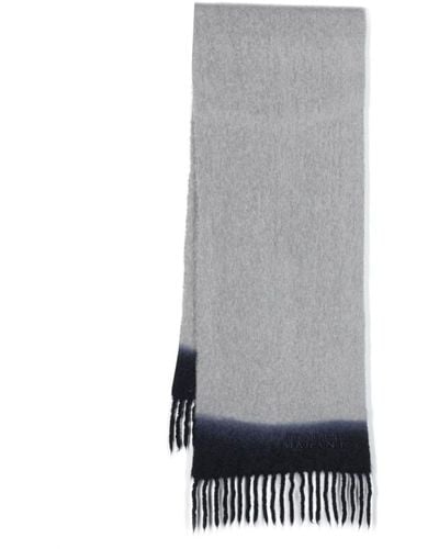Isabel Marant Firny Embroidered-logo Scarf - Gray