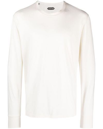 Tom Ford Mélange Long-sleeve T-shirt - White