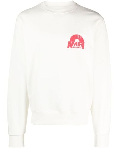 Amiri Logo-print Crew-neck Sweatshirt - White