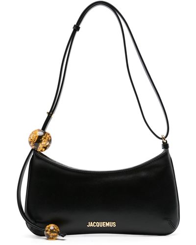 Jacquemus Le Bisou Perle Leather Shoulder Bag - Women's - Calf Leather - Black