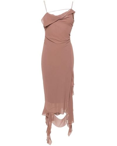 Acne Studios Ruffled-strap Midi Dress - Pink