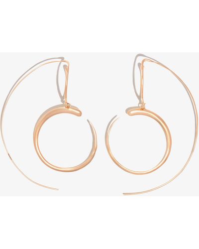 KHIRY Vermeil Nandi Drop Hoop Earrings - Metallic