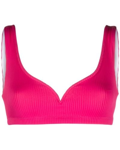 Alexandra Miro Kamala Plissé Bikini Top - Pink