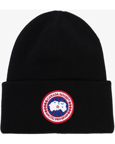 Canada Goose Arctic Disc Wool Beanie Hat - Black
