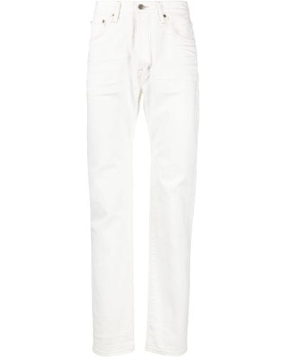 Tom Ford Neutral Stretch Cotton Straight Leg Jeans - White