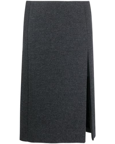 we11done Wool-blend Pencil Skirt - Grey