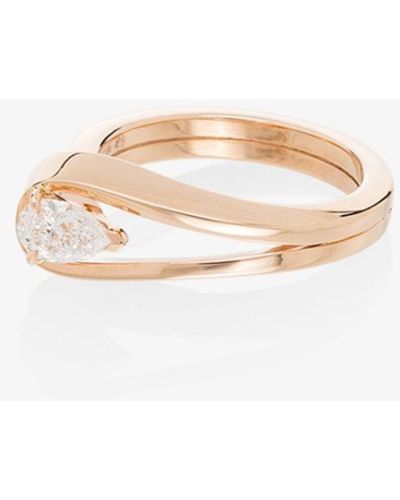 Repossi 18k Rose Gold Serti Inversé Diamond Ring - Women's - Diamond/18kt Rose Gold - Pink