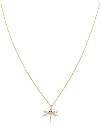 Sydney Evan 14k Yellow Dragonfly Diamond Necklace - Metallic