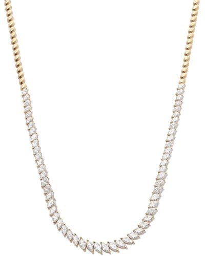 Anita Ko 18k Yellow Graduated Marquise Diamond Choker Necklace - Metallic
