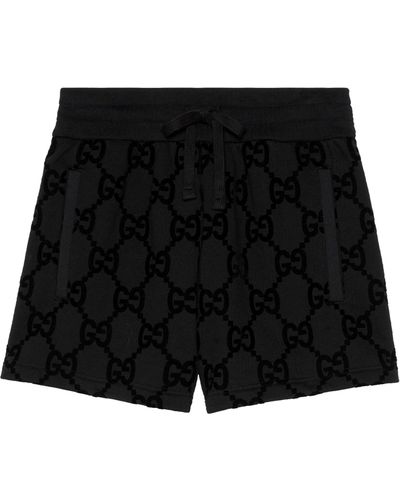 Gucci Interlocking G Cotton Shorts - Women's - Cotton/polyamide - Black