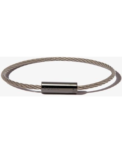 Le Gramme Tone Le 7g Polished Ceramic Cable Bracelet - Metallic