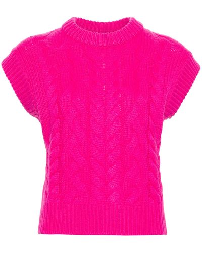 Lisa Yang Hayley Cable-knit Vest - Pink