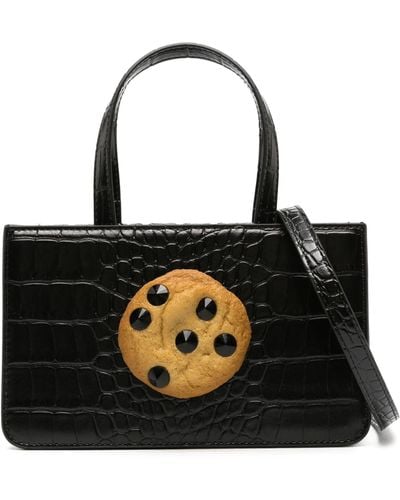 Puppets and Puppets Cookie Small Tote Bag - Women's - Polyester/polyurethane - Black