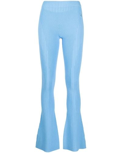 MISBHV Knitted Flared Trousers - Blue