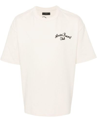 Amiri White Resort Club Embroidered T-shirt
