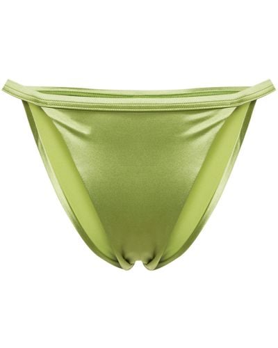 Form and Fold High Cut Metallic Bikini Bottom - Women's - Nylon/elastane - Green