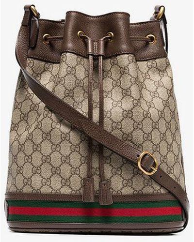 Gucci Ophidia GG Bucket Bag - Brown