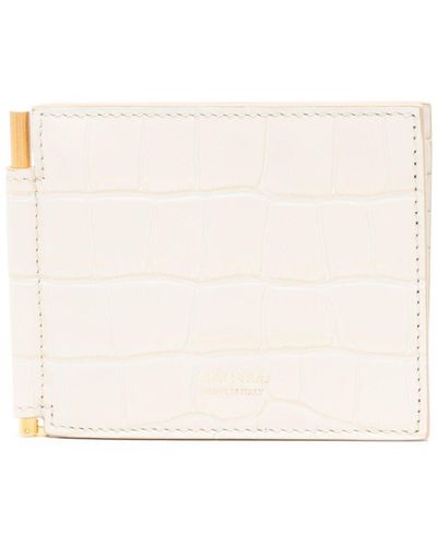 Tom Ford Crocodile-effect Leather Wallet - Natural