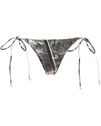 Miaou Tie-fastening Bikini Bottoms - Metallic