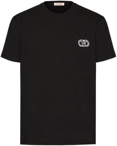 Valentino Garavani Vlogo Signature Embroidered T-shirt - Black